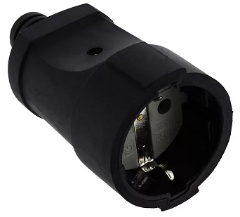 Штепсельное гнездо Smartbuy с/з черное ПВХ 16A 250B (SBE-16-S03-bz) купить в Бийске в магазине Флагман